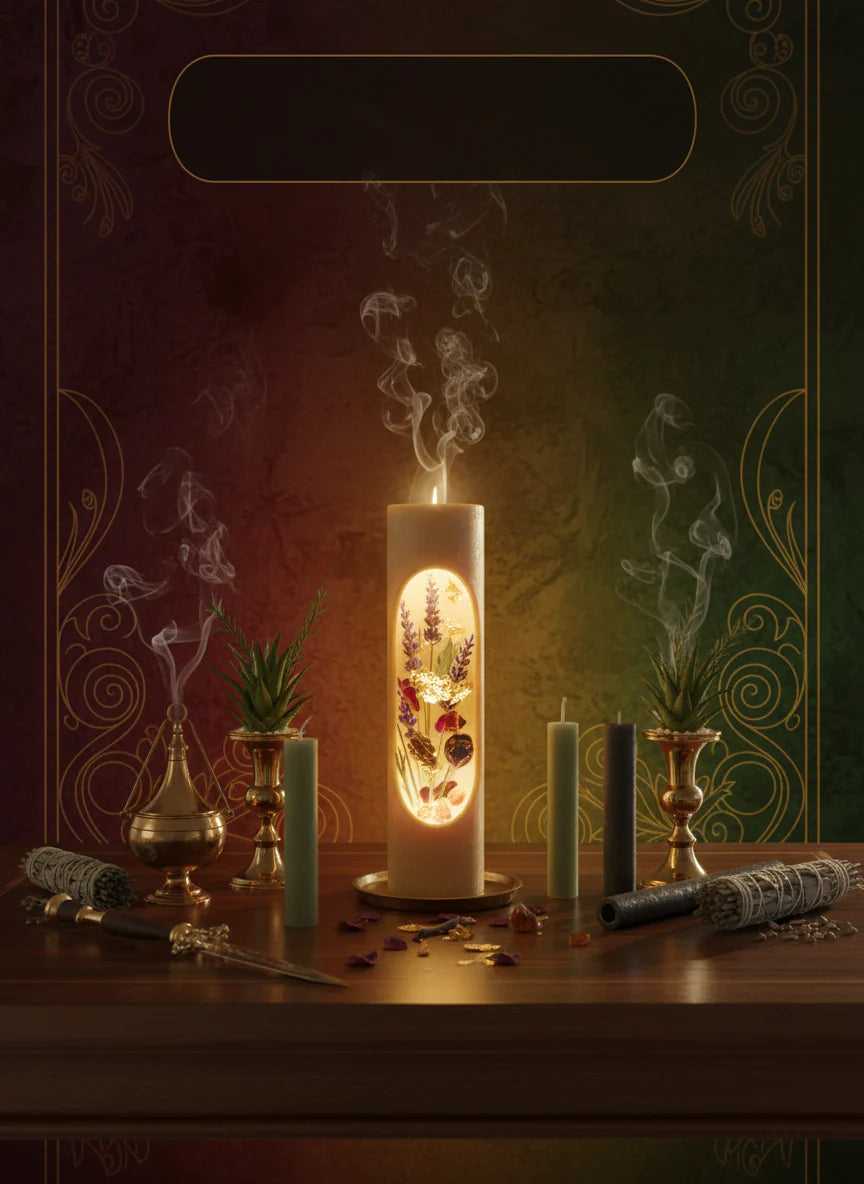 hollow candle decor